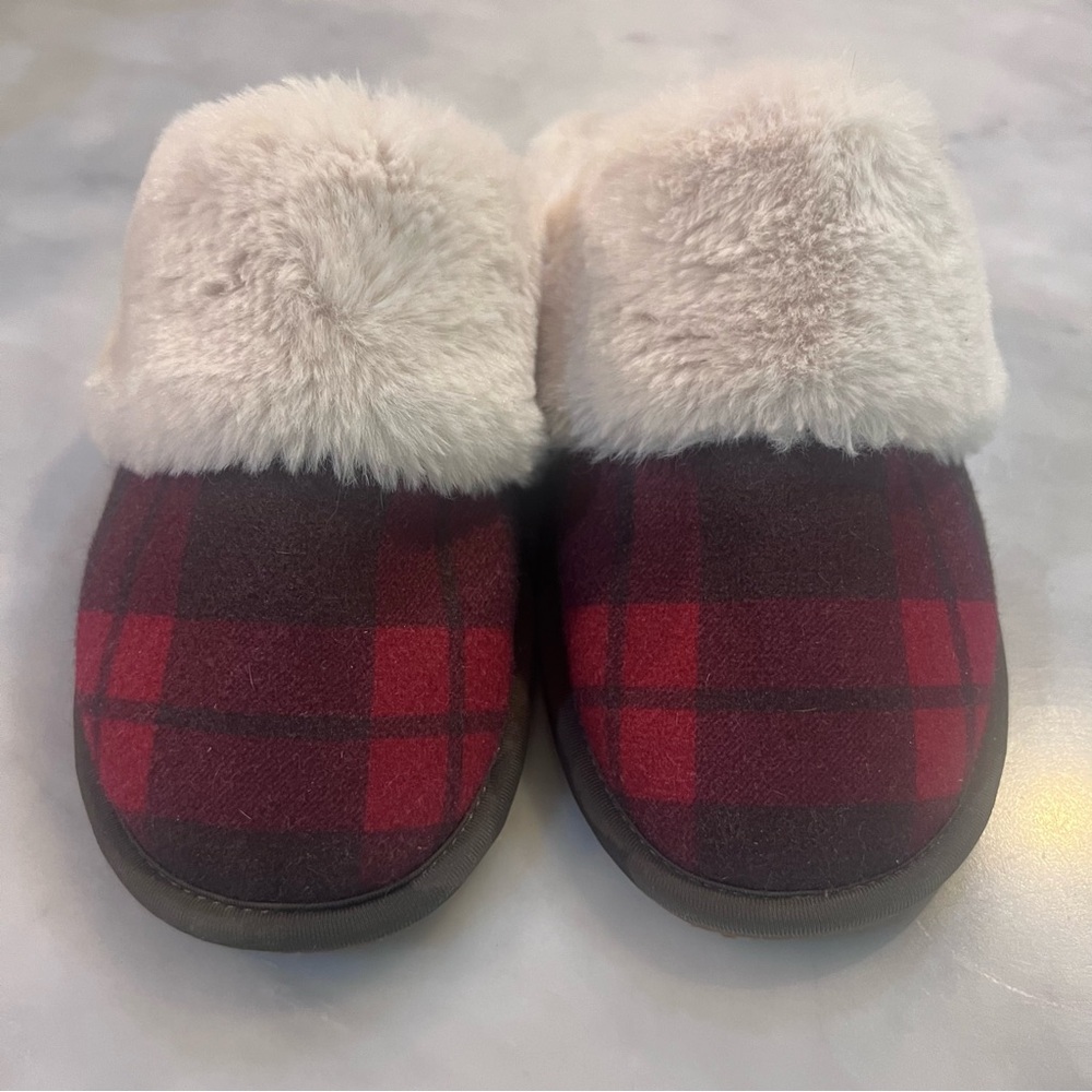 Coach Ziva plaid slipper